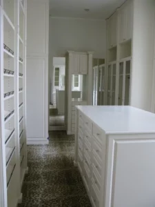 Compact Wooden White Closet