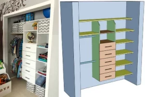 Exterior Closet With Drawers