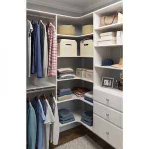 Separated Drawer and Shelf Closet