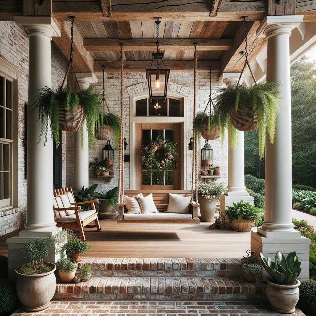 1. Rustic Elegance with Hanging Planters