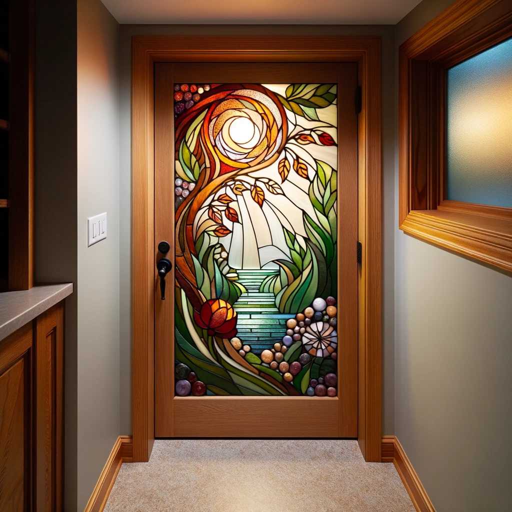 13. Stained Glass Centerpiece Door