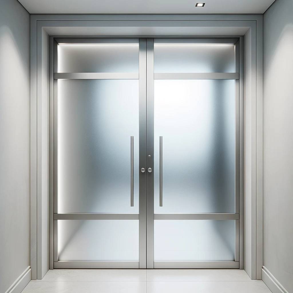 2. Frosted Glass Panel Door