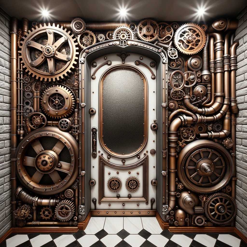 23. Steampunk-Inspired Door