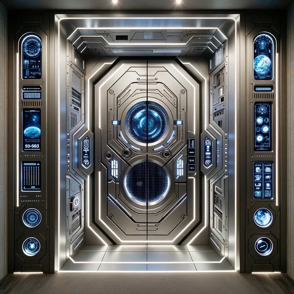 29. Futuristic Sci-Fi-Themed Door