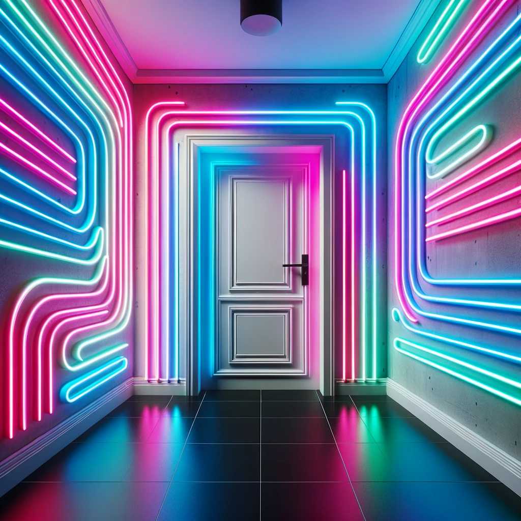 38. Neon-Lit Door