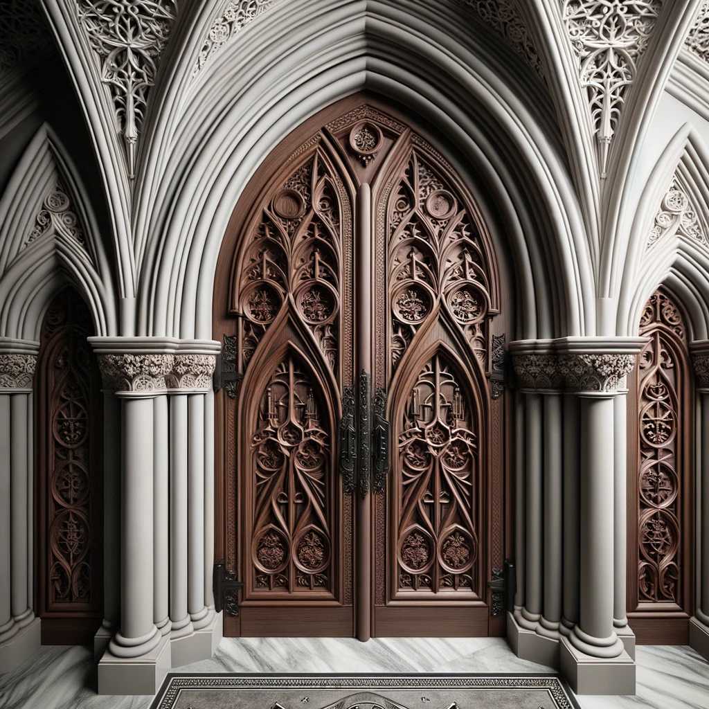 41. Gothic Architecture-Inspired Door