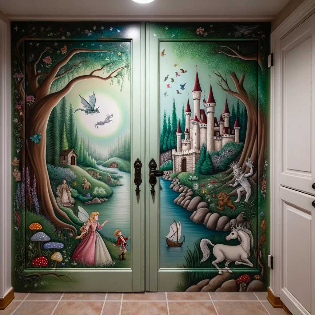 43. Whimsical Fairy Tale-Themed Door